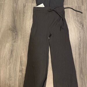 Billabong Charcoal Wide Leg Ribbed Pants